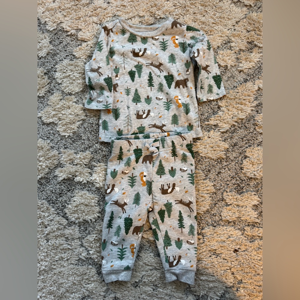 First Impressions Forest Print Pajama Set